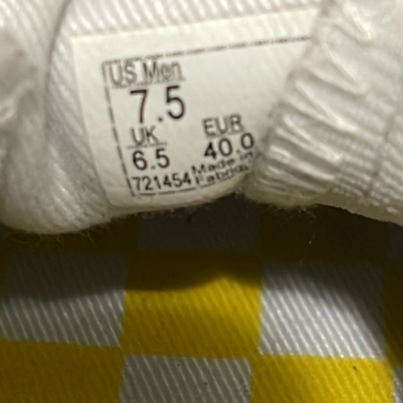 Vans Off The Wall checked Checkerboard Slip-On sneakers red blue white Mens 7.5 - Picture 13 of 16